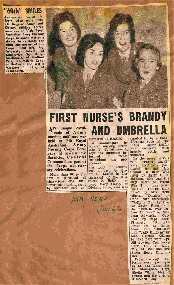 1962 Wendy Arkell, Bettye Mackenzie, Valerie Cave, Margaret Pithie, Iris Coglan, L H Jackson, Ruth Sweetland, Betty Riggs, Jean Edwards, Adele Pfitzner, Betty Lowe, Jill Sowter, Jenny Palm, V Eddy, M Williams, Betty Hutchinson, Val Whan, G Monaghan, Sheila White, C Senior