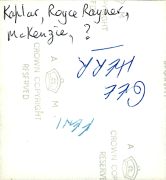Kaplar, Royce Raynor, McKenzie, ?