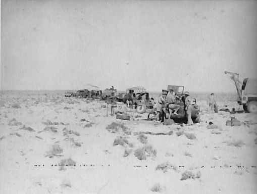 Allied vehicles captured by the Germans and while using them at Alamein they were knocked out by our artillery fire.