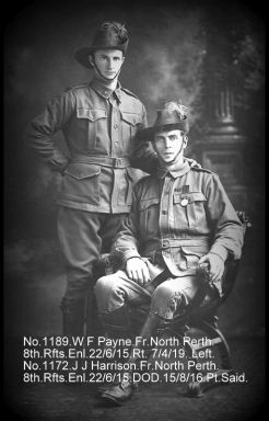 PAYNE, William Fred George - 1189