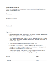 Digitisation Authority Form