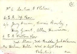 No 6 Sect 8 Platoon - Hebron Hills 4 Sep 1940