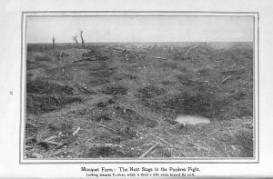 Page 32: Mouquet Farm: the next stage in the Pozieres fight. Looking towards Pozieres, which is about a mile away beyond the crest.