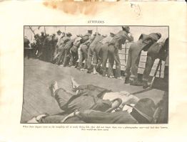 Watching the flying fish from the troopship.