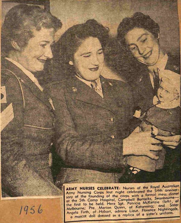 1956 Patricia McKenzie, Marion Quinn, Angela Firth