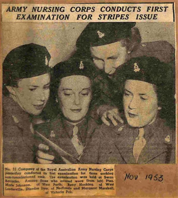 1953 Marie Johnson, Betty Hocking, Dierdre Dyer, Margaret Marshall