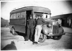 the bus I was driving while in Gaza; Norm Rochford the conductor
