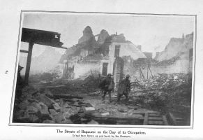 Page 64: The streets of Bapaume on the day of its occupation.