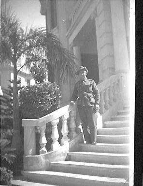 me onthe steps of the Officers Mess in Heliopolis
