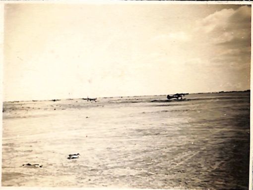 El-Daba aerodrome, just after it was recaptured by our troops from the Germans.