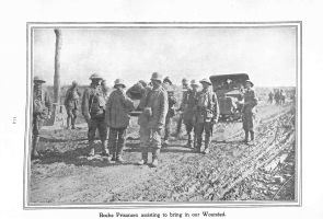 Page 114: Boche prisoners assisting to bring in our wounded.