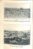 Page 18: 1. Pozieres. Just after midnight on July 23, 1916, those Australians who had been brought South and put into the Great Battle of the Somme, attacked and took this village. A few walls ad rafters were then remaining. 2. The Chalk-pit past which they approached.