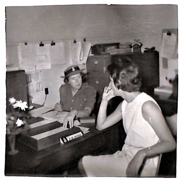 1965, March, Capt Baxter and Lt Jackson conducting an interview prior to attestation