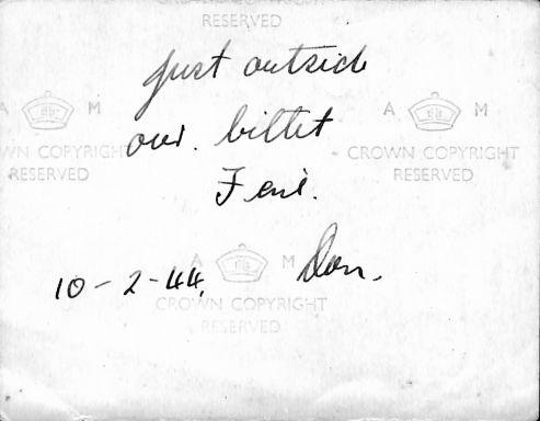 just outside our billet in Feni, 10 February 1944