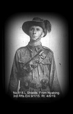 SHIELDS, Launcelot Norman Murray - 818