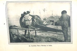 Page 89: An Australian heavy howitzer in action.