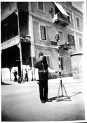 an Egyptian light control traffic policeman in Port Tewfik