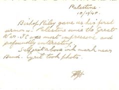 Bishop Riley sermon - Palestine 10 Nov 1940