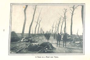 Page 100: A scene on a road near Ypres.