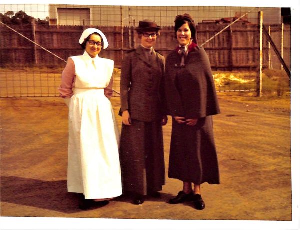 1967 Fashion parade of nursing uniforms throughout the eras.