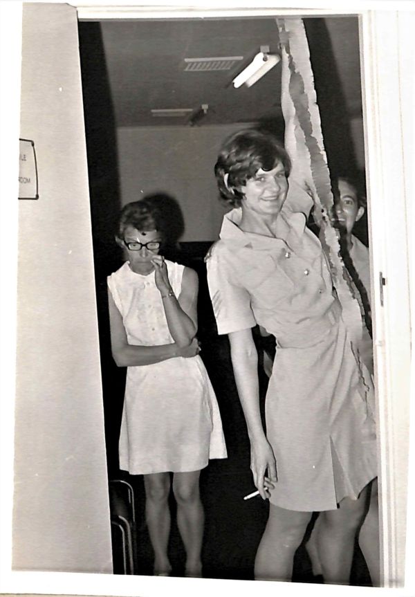 1972 Passing out Parade of the Senior Non-Commissioned Officers Course, Junior Non-Commissioned Officers Course and the Recruit Course, Mrs Compton, Sgt Price, Pte Barnes