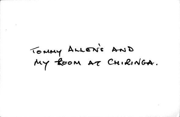Tommy Allen and A Rieck's room at Chiringa