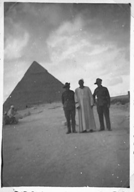 George Smith, our guide and myself taken at the pyramids
