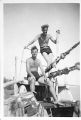 Get a load of this one. Jack and myself up on the front of the Myoko Maru. 12 Nov 1945