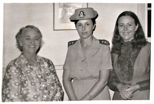 1972 Passing out Parade of the Senior Non-Commissioned Officers Course, Junior Non-Commissioned Officers Course and the Recruit Course, Mrs Davies, Lt Davies, Miss Davies