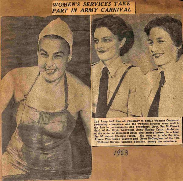 1953 Pat McKissock, Gwen Wagner, Rena McCaughan