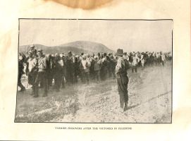 Turkish prisoners after the victories in Palestine.