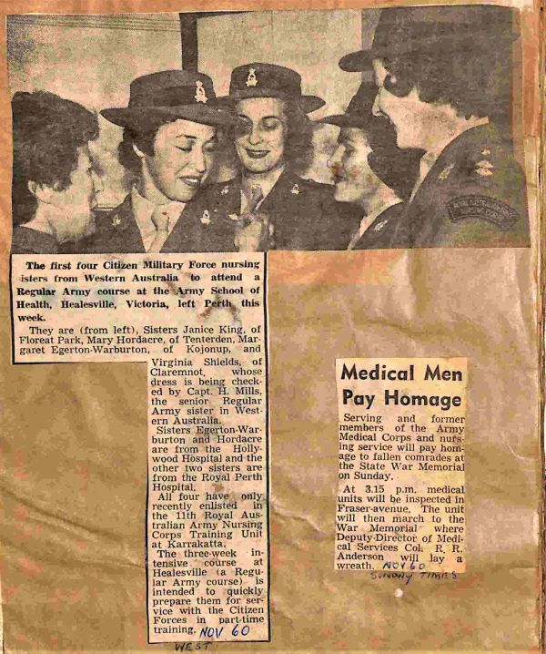1960 Janice King, Mary Hordacre, Margaret Egerton-Warburton, Virginia Shields, R R Anderson