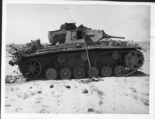knocked out German tank