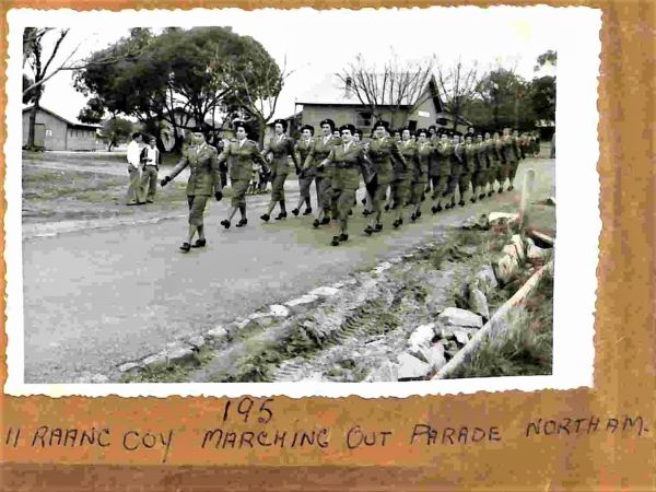 Marching Out Parade at Northam, 11 RAANC Company