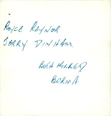 Royce Raynor, Jerry Dinham, both killed in Burma