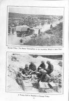 Page 20: 1. Sausage Valley: the busiest thoroughfare in the Australian World in those days. 2. A famous staff at breakfast in Sausage Valley.